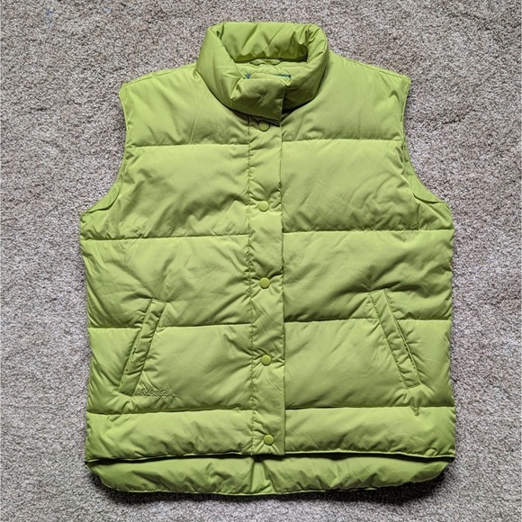 Cabelas Jackets & Blazers - Cabelas Goose Down Puffer Vest Womens Medium Green Pockets Full Zip Outdoor